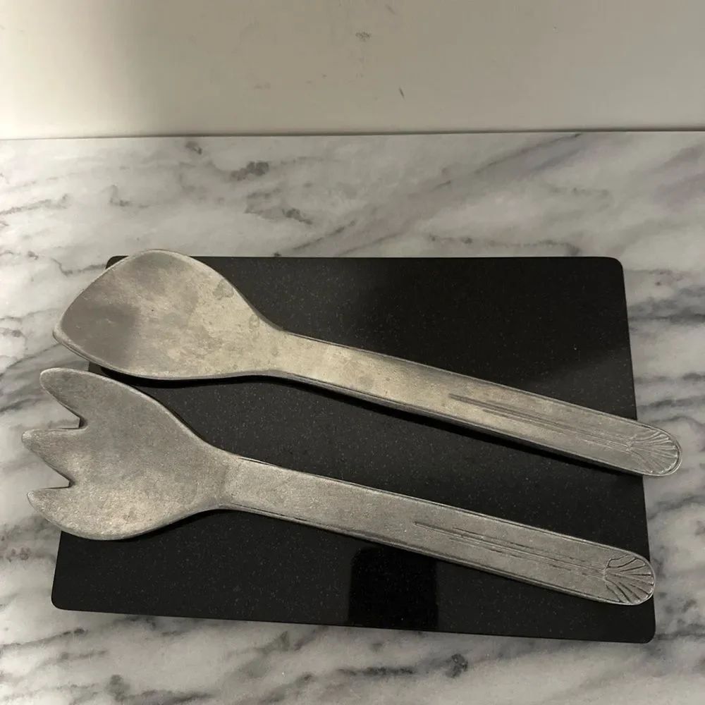 Wilton Armetale pewter Salad Serving Set mission style